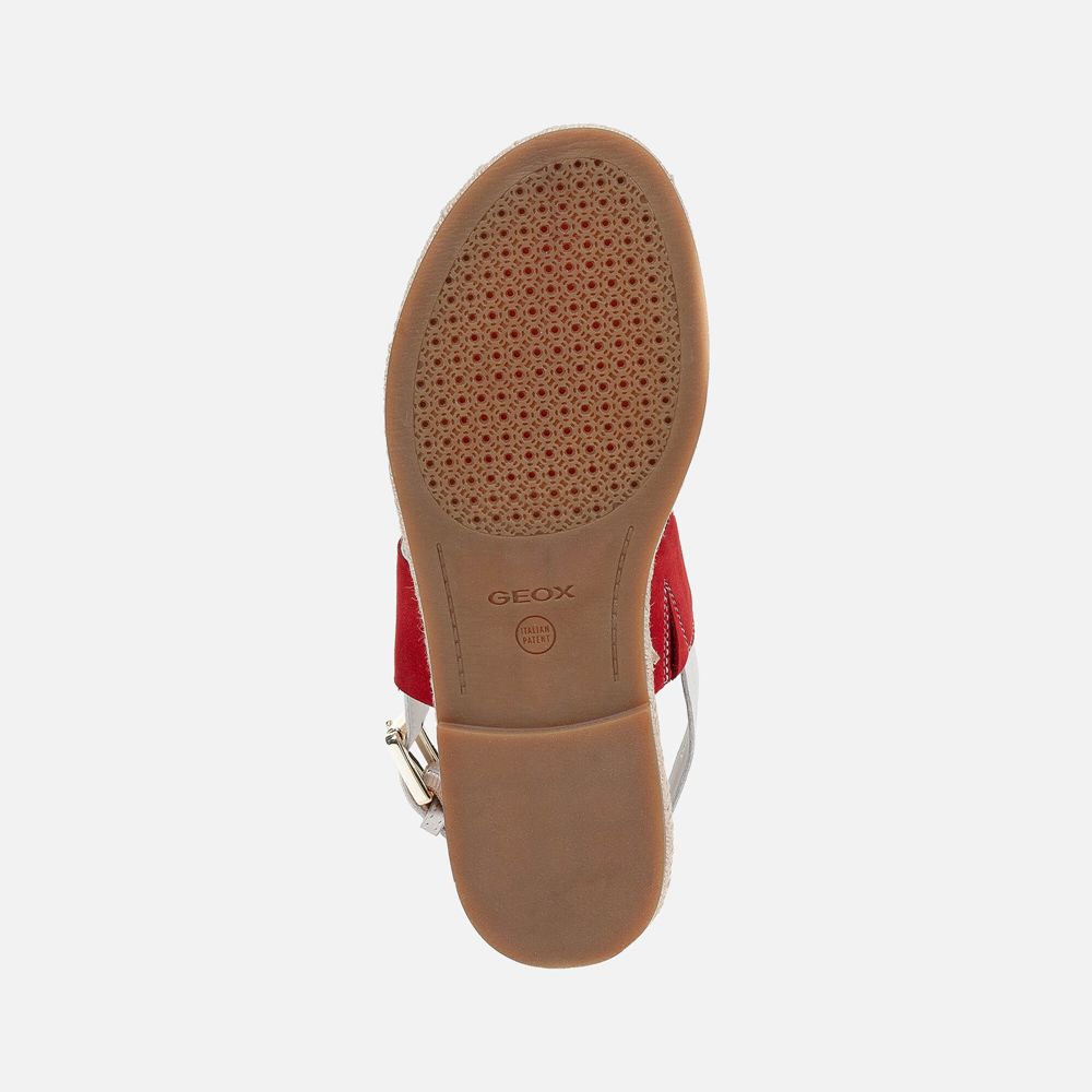 Sandalias Geox Senhora Vermelhas/Branco - Kolleen - UOYNM0198